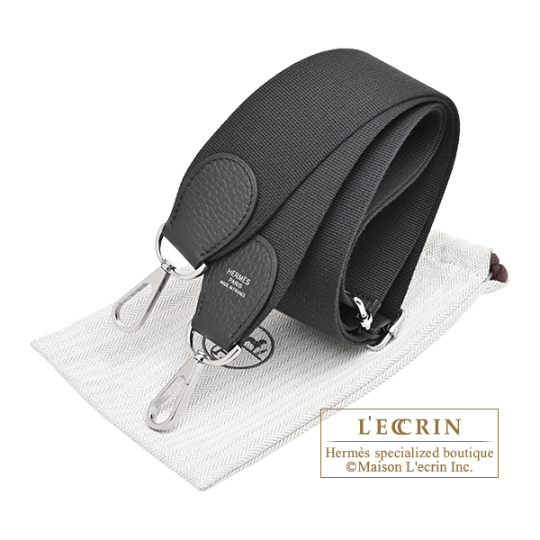 Hermes Evelyne 3 bag PM Caban Clemence leather Silver hardware