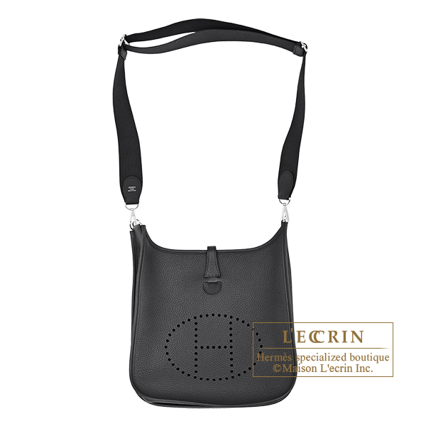 Hermes Evelyne 3 bag PM Caban Clemence leather Silver hardware
