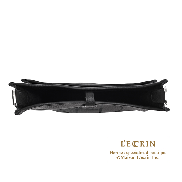 Hermes Evelyne 3 bag 23 Black Clemence leather Silver hardware
