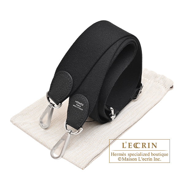 Hermes Evelyne 3 bag 23 Black Clemence leather Silver hardware