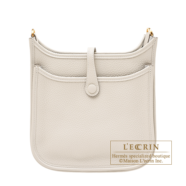 Hermes Evelyne 3 bag 23 Craie Clemence leather Gold hardware