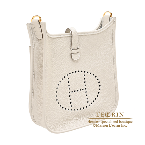 Hermes Evelyne 3 bag 23 Craie Clemence leather Gold hardware