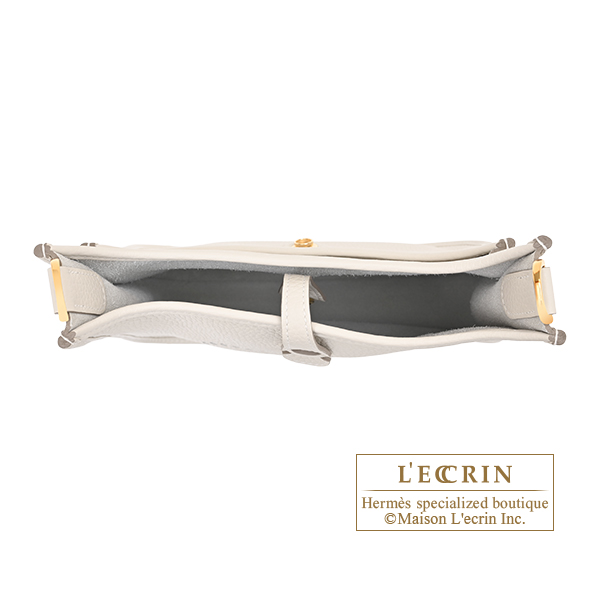 Hermes Evelyne 3 bag 23 Craie Clemence leather Gold hardware