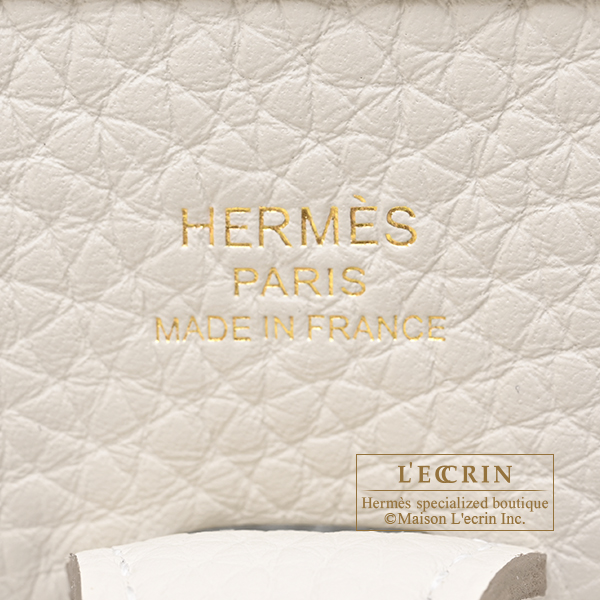 Hermes Evelyne 3 bag 23 Craie Clemence leather Gold hardware