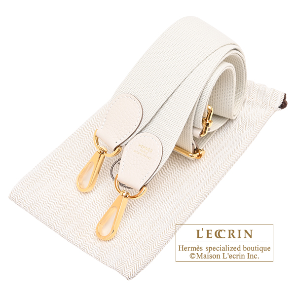 Hermes Evelyne 3 bag 23 Craie Clemence leather Gold hardware