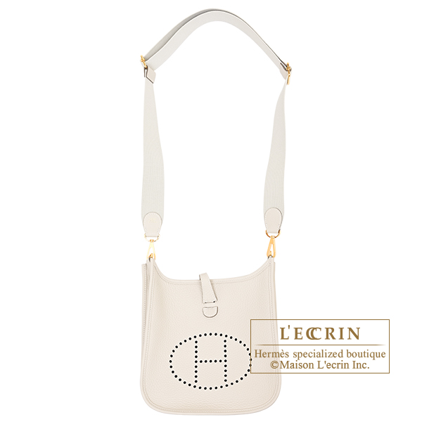 Hermes Evelyne 3 bag 23 Craie Clemence leather Gold hardware