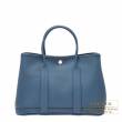 Hermes　Garden Party bag 30/TPM　Blue tempete　Country leather　Silver hardware