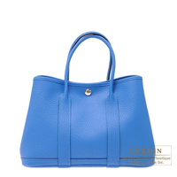 Hermes　Garden Party bag 30/TPM　Blue hydra　Country leather　Silver hardware