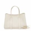 Hermes　Garden Party bag 30/TPM　Craie　Country leather　Silver hardware