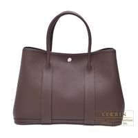 Hermes　Garden Party bag 36/PM　Moka　Country leather　Silver hardware