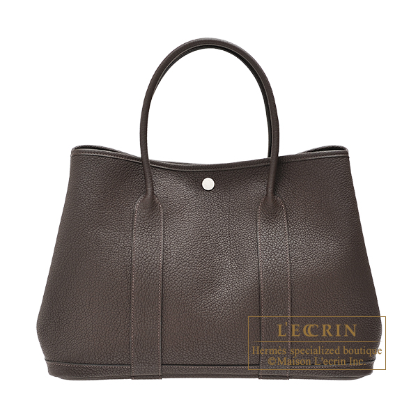 Hermes Negonda Leather Garden Party Bag 36 Black