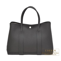 Hermes　Garden Party bag 36/PM　Plomb　Negonda leather　Silver hardware