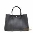 Hermes　Garden Party bag 30/TPM　Black　Epsom leather　Silver hardware