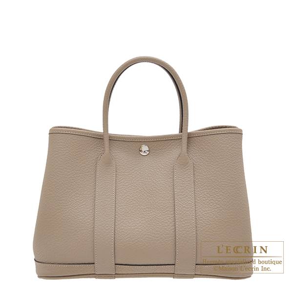 Hermes Brown Canvas and Leather Garden Party TPM Bag Hermes