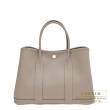 Hermes　Garden Party bag 30/TPM　Gris asphalt　Country leather　Silver hardware