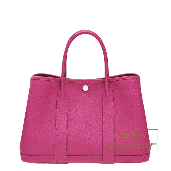 Hermes Garden Party Bag Togo Leather In Pink