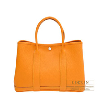 Hermes　Garden Party bag 30/TPM　Moutarde　Country leather　Silver hardware