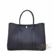 Hermes　Garden Party bag 30/TPM　Blue indigo　Epsom leather　Silver hardware