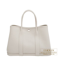 Hermes　Garden Party bag 30/TPM　Beton　Country leather　Silver hardware