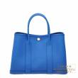 Hermes　Garden Party bag 30/TPM　Blue zellige　Country leather　Silver hardware