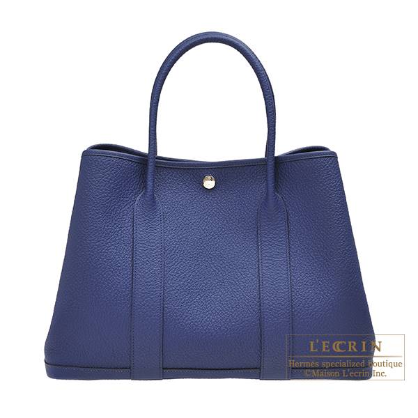 Hermes Hermes Garden Party PM Blue Canvas Tote Bag