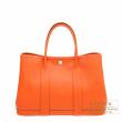 Hermes　Garden Party bag 30/TPM　Feu　Epsom leather　Silver hardware