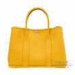 Hermes　Garden Party bag 36/PM　Jaune ambre　Country leather　Silver hardware