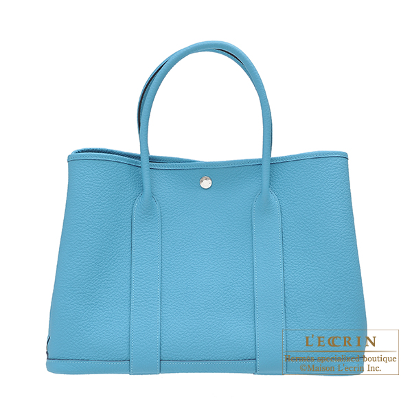 Hermes　Garden Party bag 36/PM　Blue du nord　Country leather　Silver hardware