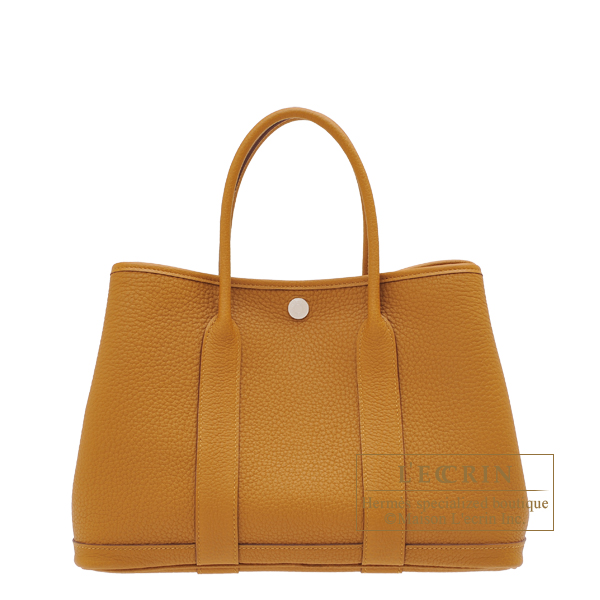 Hermes　Garden Party bag 30/TPM　Ocre　Negonda leather　Silver hardware