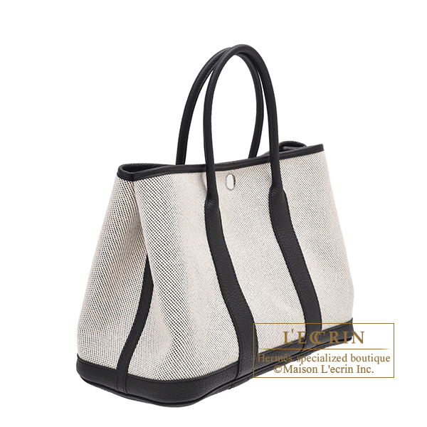 Hermes Garden Party bag TPM Vert amande Epsom leather Silver hardware