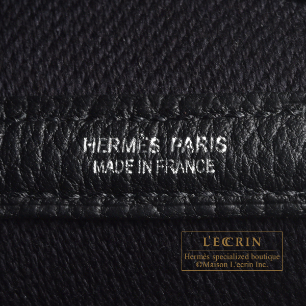 Hermes Garden Party bag TPM Ecru/Black Twill H/Negonda Silver hardware