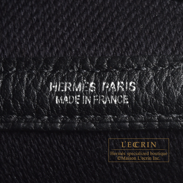 Hermes Garden Party bag 30/TPM Ecru/Black Twill H/Negonda