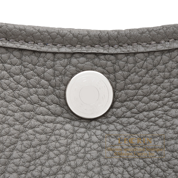 Hermes Garden Party bag PM Gris meyer Negonda leather Silver hardware