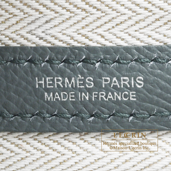 Hermes Garden Party bag TPM Vert amande Epsom leather Silver hardware