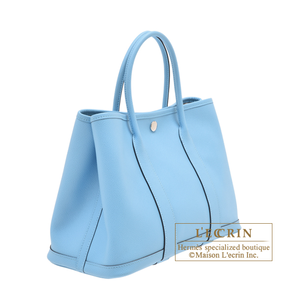 Hermes Birkin 30 Bag Blue Celeste Epsom Leather with Gold Hardware