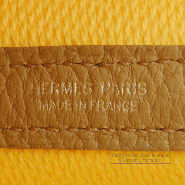Hermes Garden Party Verso bag TPM Ecru/Jaune citron/Biscuit Hermes Garden Party Verso bag TPM Ecru/Jaune citron/Biscuit