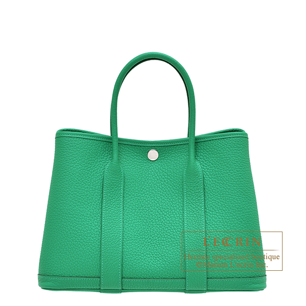 Hermes　Garden Party bag 30/TPM　Menthe　Negonda leather　Silver hardware