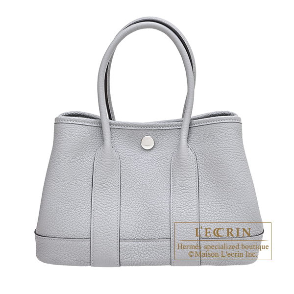 Hermes Neo Garden bag 23 Gris pantin Negonda leather Silver hardware