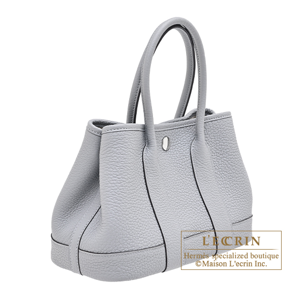 Hermes Neo Garden bag 23 Gris pantin Negonda leather Silver hardware