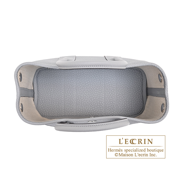 Hermes Neo Garden bag 23 Gris pantin Negonda leather Silver hardware
