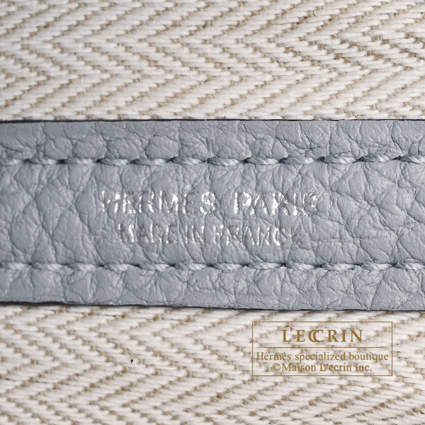 Hermes Neo Garden bag 23 Gris pantin Negonda leather Silver hardware