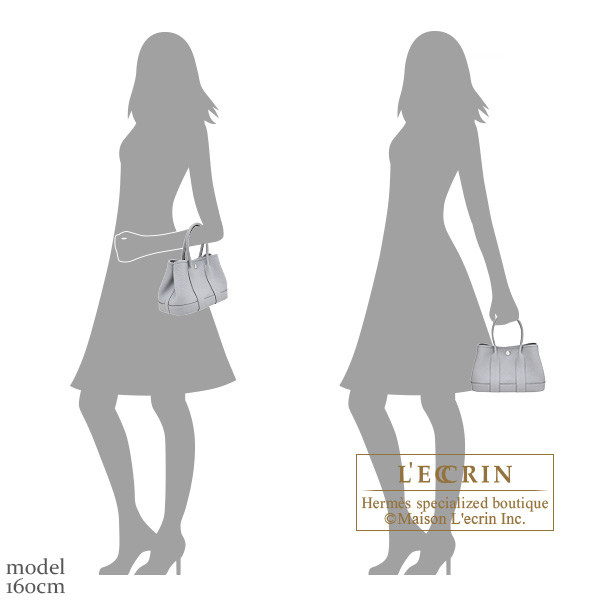 Hermes Neo Garden bag 23 Gris pantin Negonda leather Silver hardware