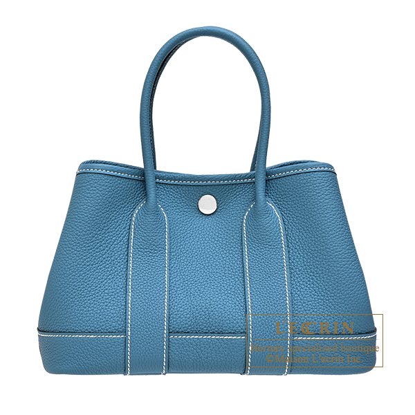 Hermes　Neo Garden bag 23　New blue jean　Togo leather　Silver hardware