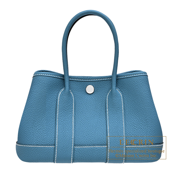 Hermes Neo Garden bag 23 New blue jean Togo leather Silver hardware
