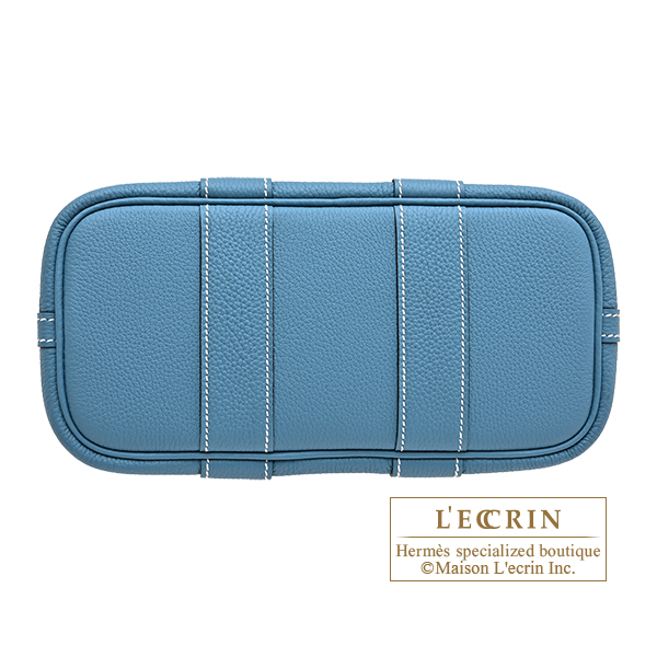 Hermes Neo Garden bag 23 New blue jean Togo leather Silver hardware