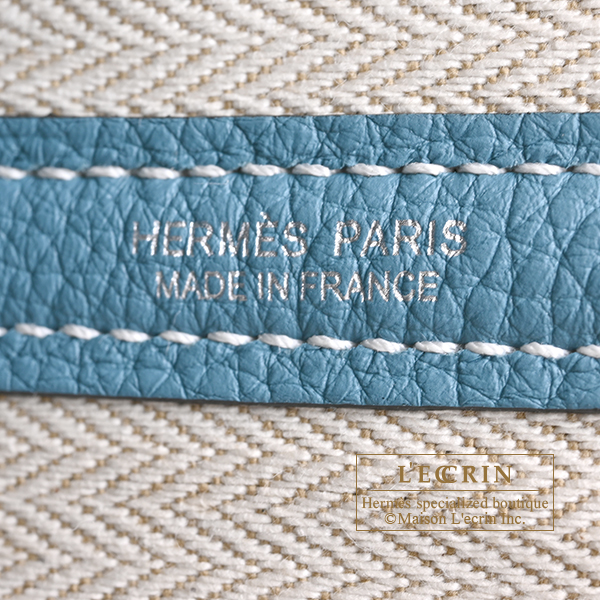 Hermes Neo Garden bag 23 New blue jean Togo leather Silver hardware