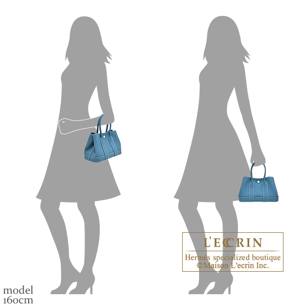 Hermes Neo Garden bag 23 New blue jean Togo leather Silver hardware