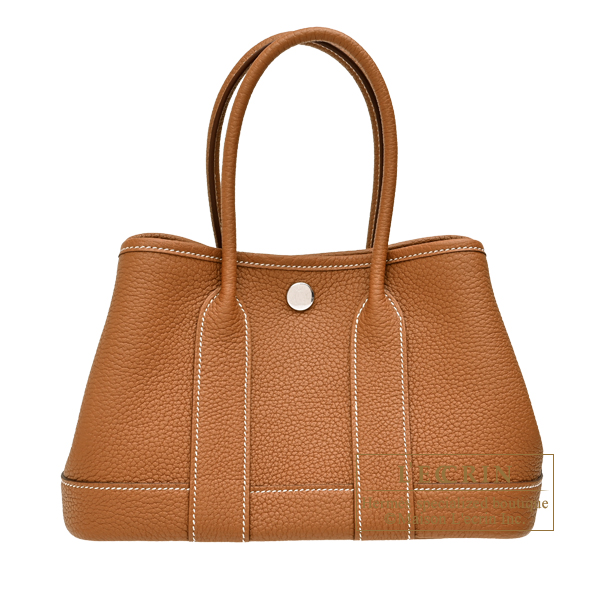 Hermes Neo Garden bag 23 Gold Negonda leather Silver hardware
