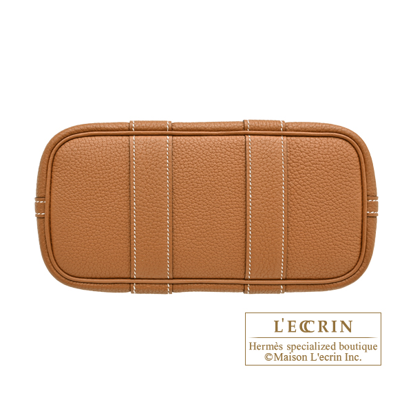 Hermes Neo Garden bag 23 Gold Negonda leather Silver hardware