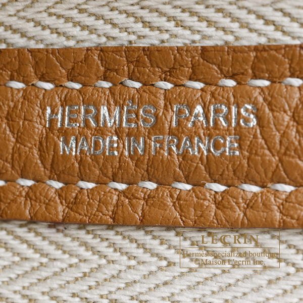 Hermes Neo Garden bag 23 Gold Negonda leather Silver hardware